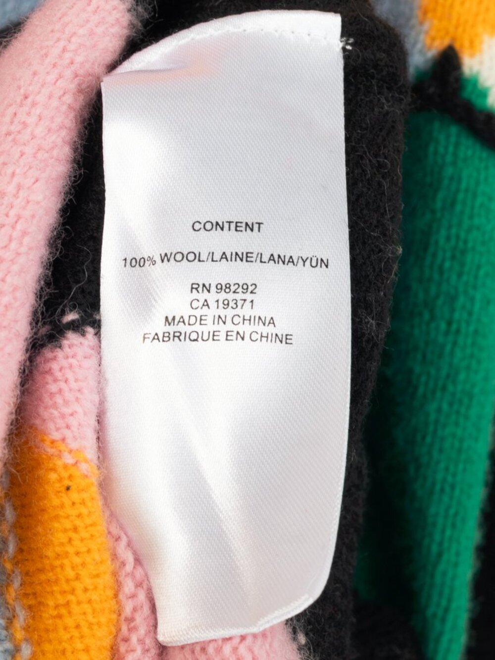 Tibi Pop-Multi Patchwork Intarsia Wool Sweater - Picture 9 of 10